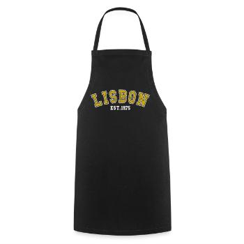 Lisbon Est. 1975 - Cooking Apron - black - Front - AI Model Male 185 dark (185cm)