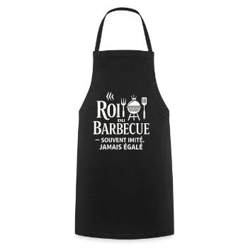 King of Barbecue Never Equaled - Cooking Apron - black - Front - AI Model Male 185 dark (185cm)