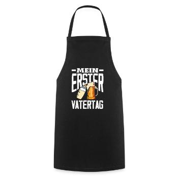 Drôle de cadeau de fête des pères papa bière - Tablier de cuisine - noir - Devant - AI Model Male 185 dark (185cm)