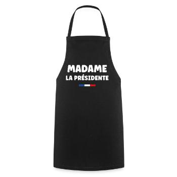 Chairwoman - Cooking Apron - black - Front - AI Model Male 185 dark (185cm)