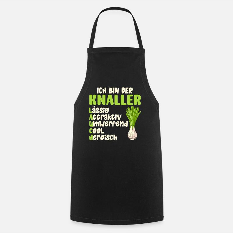 Haltérophile BIN EIN LAUCH LÄSSIG COOL Drôle - Tablier de cuisine - noir