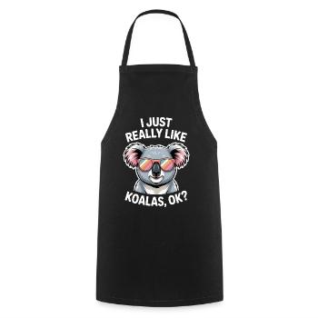 Koala Spruch Koalas Lustiges Koala Geschenk - Kochschürze - Schwarz - Vorne - AI Model Male 185 dark (185cm)