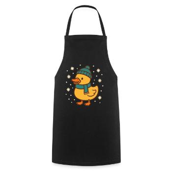 Lustige Weihnachtsente Winter Urlaub Jubel - Kochschürze - Schwarz - Vorne - AI Model Male 185 dark (185cm)