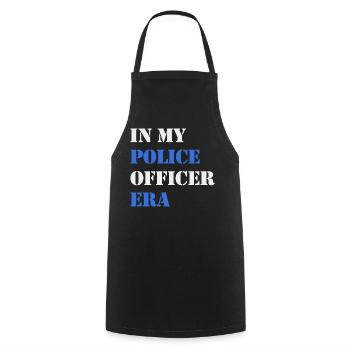 In my police era - Cooking Apron - black - Front - AI Model Male 185 dark (185cm)