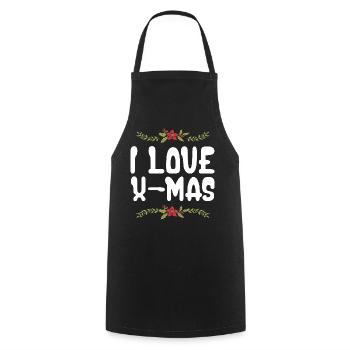 Ich Liebe Xmas Weihnachten - Kochschürze - Schwarz - Vorne - AI Model Male 185 dark (185cm)
