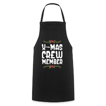 X-Mas Crew Member - Cooking Apron - black - Front - AI Model Male 185 dark (185cm)