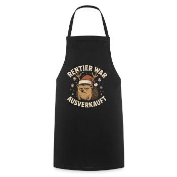 Weihnachten Spruch Humor Igel Lustig Rentier - Kochschürze - Schwarz - Vorne - AI Model Male 185 dark (185cm)