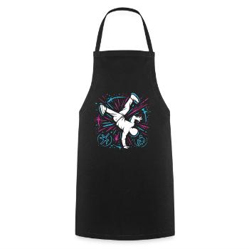 Breakdance Explosion – Danse streetstyle - Tablier de cuisine - noir - Devant - AI Model Male 185 dark (185cm)