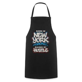 New York Hustle – Graffiti Streetwear Style - Cooking Apron - black - Front - AI Model Male 185 dark (185cm)