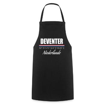 Deventer - Cooking Apron - black - Front - AI Model Male 185 dark (185cm)