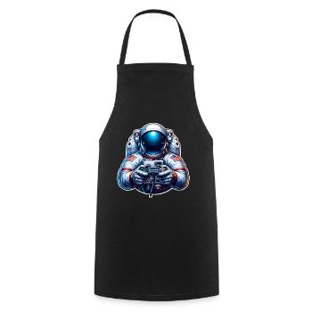Astronaut Gaming Gamer - Kochschürze - Schwarz - Vorne - AI Model Male 185 dark (185cm)
