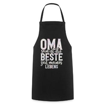Oma Sein Ist Die Beste Zeit Meines Lebens - Kochschürze - Schwarz - Vorne - AI Model Male 185 dark (185cm)