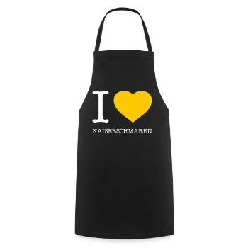 I love Kaiserschmarrn - Kochschürze - Schwarz - Vorne - AI Model Male 185 dark (185cm)