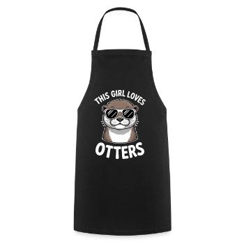 Otter Spruch Mädchen Lustiges Otter Geschenk - Kochschürze - Schwarz - Vorne - AI Model Male 185 dark (185cm)
