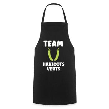 French bean - Cooking Apron - black - Front - AI Model Male 185 dark (185cm)