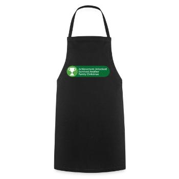 A survécu à une autre famille Noël Gamer drôle - Tablier de cuisine - noir - Devant - AI Model Male 185 dark (185cm)