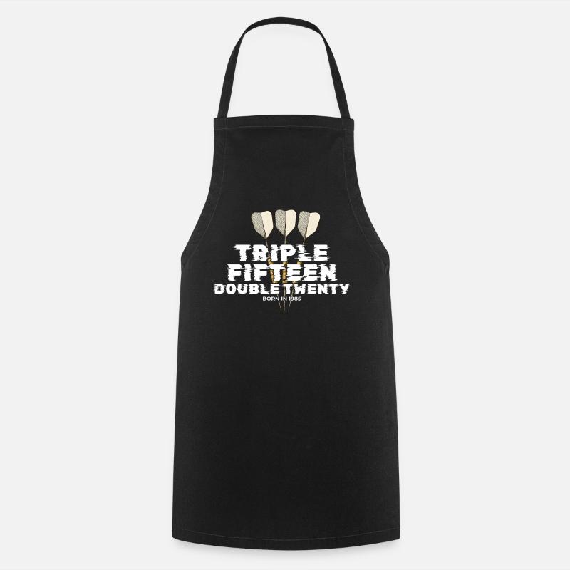 Vintage 1985 Darts Checkout - Cooking Apron - black