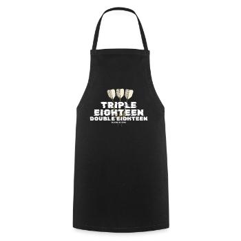 Vintage 1990's Darts Checkout - Cooking Apron - black - Front - AI Model Male 185 dark (185cm)
