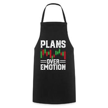 Stock Exchange Trading Crypto Stock Market Chart - Cooking Apron - black - Front - AI Model Male 185 dark (185cm)