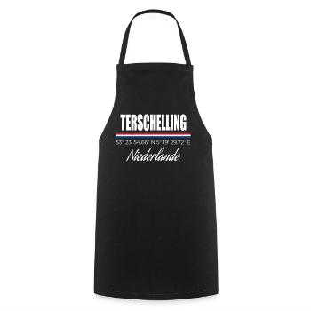 Terschelling - Kochschürze - Schwarz - Vorne - AI Model Male 185 dark (185cm)
