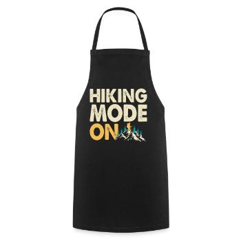 Hiking Hiker Mountaineer Gift - Cooking Apron - black - Front - AI Model Male 185 dark (185cm)