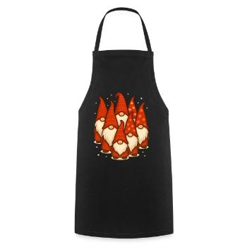 Festive Gnome Gathering for Merry Christmas Cheer - Cooking Apron - black - Front - AI Model Male 185 dark (185cm)