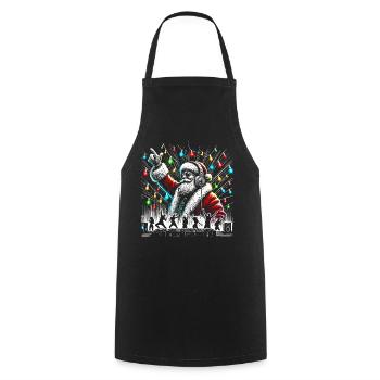 DJ Santa Party Beats - Tablier de cuisine - noir - Devant - AI Model Male 185 dark (185cm)