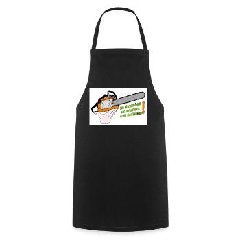 Motorsäge Spruch Arbeit der Säge - Kochschürze - Schwarz - Vorne - AI Model Male 185 dark (185cm)