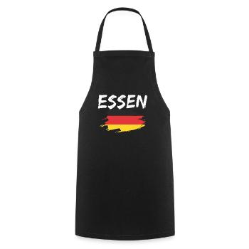 Essen Allemagne Drapeau - Tablier de cuisine - noir - Devant - AI Model Male 185 dark (185cm)