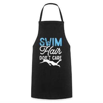 Schwimmen Wassersport Schwimmer Geschenke - Kochschürze - Schwarz - Vorne - AI Model Male 185 dark (185cm)