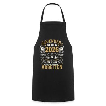 Legenden gehen 2026 in Rente – Shirt - Kochschürze - Schwarz - Vorne - AI Model Male 185 dark (185cm)