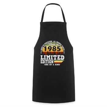 1985 Vintage Birthday Retro Gift - Cooking Apron - black - Front - AI Model Male 185 dark (185cm)