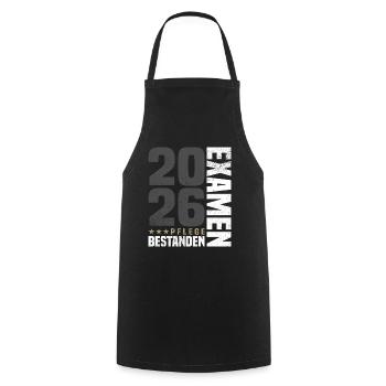 Nursing exam passed - Cooking Apron - black - Front - AI Model Male 185 dark (185cm)