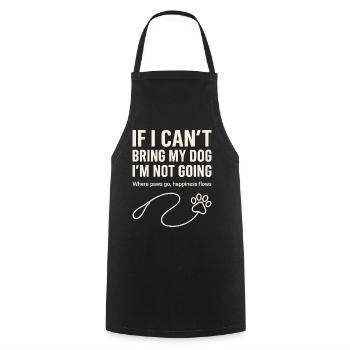 If I can't take my dog with me - Cooking Apron - black - Front - AI Model Male 185 dark (185cm)