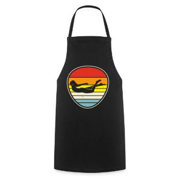 Schwimmen Wassersport Schwimmer Geschenke - Kochschürze - Schwarz - Vorne - AI Model Male 185 dark (185cm)