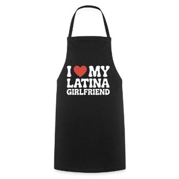I Love My Latina Girlfriend Valentinstag - Kochschürze - Schwarz - Vorne - AI Model Male 185 dark (185cm)