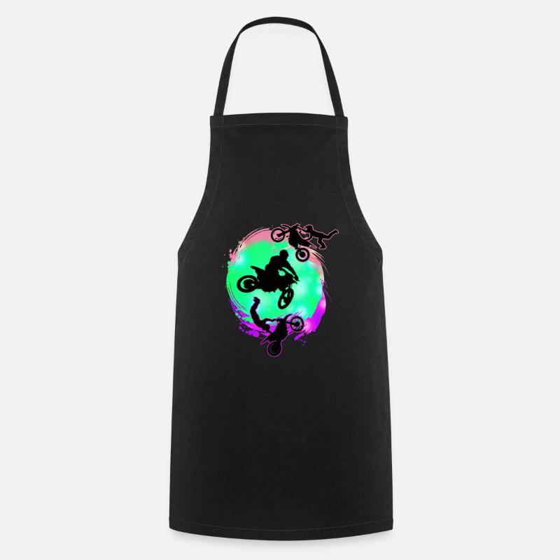 Motocross - MX - Tablier de cuisine - noir