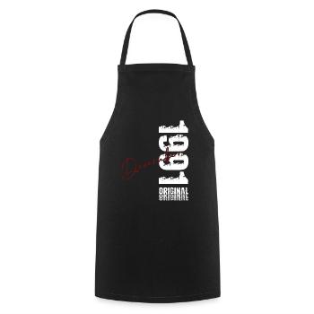 35th Birthday Original December 1991 - Cooking Apron - black - Front - AI Model Male 185 dark (185cm)