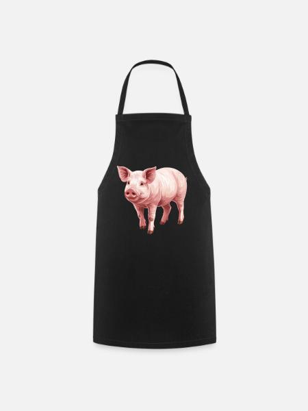 Schweine Schwein - Kochschürze - Schwarz