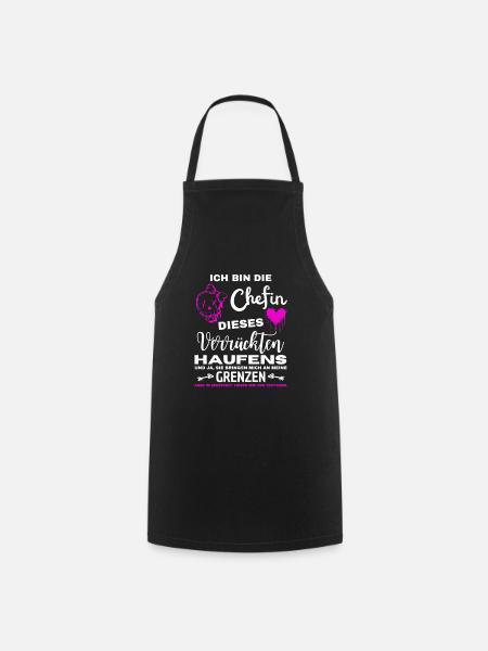 Je suis le patron de cette bande de fous - Tablier de cuisine - noir