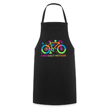 Neon-Abstrakte Fahrradbewegung - Kochschürze - Schwarz - Vorne - AI Model Male 185 dark (185cm)