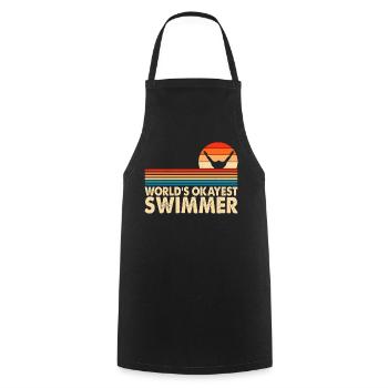 Schwimmen Wassersport Schwimmer Geschenke - Kochschürze - Schwarz - Vorne - AI Model Male 185 dark (185cm)