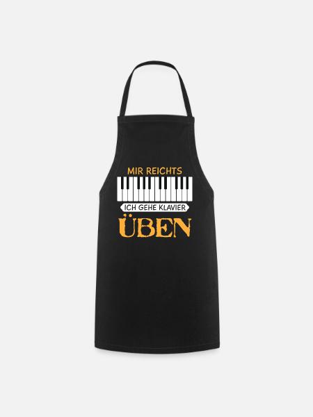 Mir rechts Klavier spielen Klavierspieler Pianiste - Kochschürze - Schwarz
