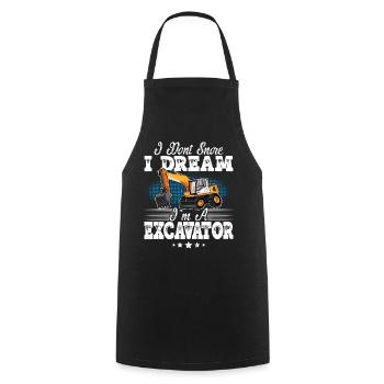 Excavator Operator - Cooking Apron - black - Front - AI Model Male 185 dark (185cm)