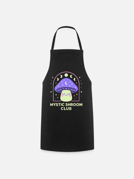 Mystical Hands Line Art - Cooking Apron - black