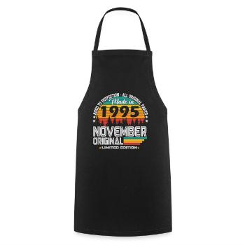 November 1995 Vintage Retro Birthday - Cooking Apron - black - Front - AI Model Male 185 dark (185cm)