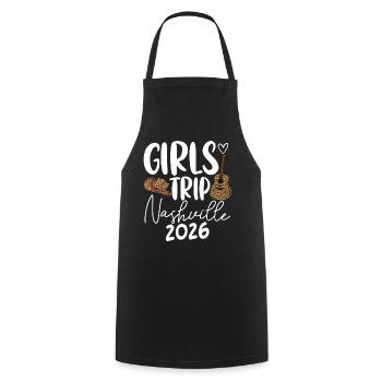 Girls Trip Nashville 2026 - Kochschürze - Schwarz - Vorne - AI Model Male 185 dark (185cm)