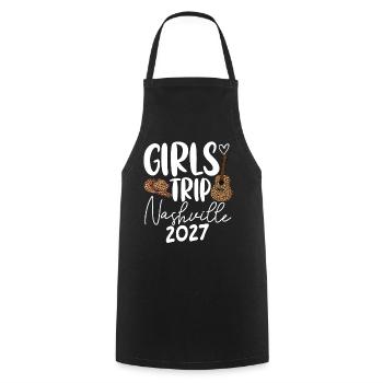 Girls Trip Nashville 2027 - Kochschürze - Schwarz - Vorne - AI Model Male 185 dark (185cm)