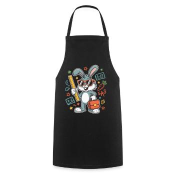 Math Bunny Glasses Suitcase - Cooking Apron - black - Front - AI Model Male 185 dark (185cm)