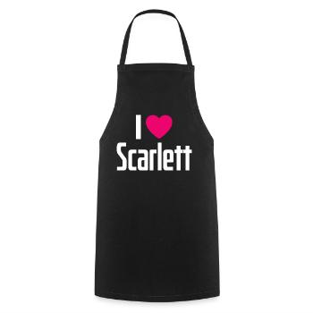 J’adore Scarlett Pink Heart J’adore Scarlett - Tablier de cuisine - noir - Devant - AI Model Male 185 dark (185cm)